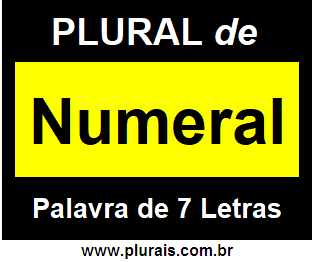 Plural de Numeral