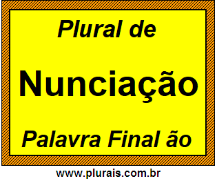 Plural de Nunciação