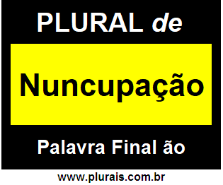 Plural de Nuncupação