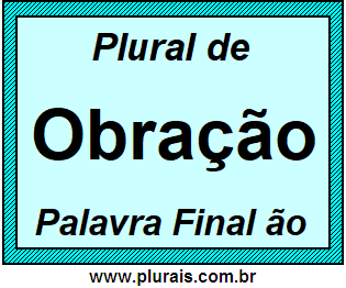 Plural de Obração