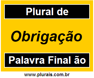 Plural de Obrigação