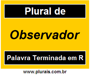 Plural de Observador