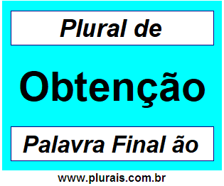 Plural de Obtenção