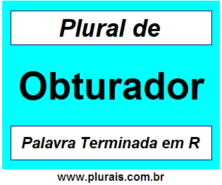 Plural de Obturador