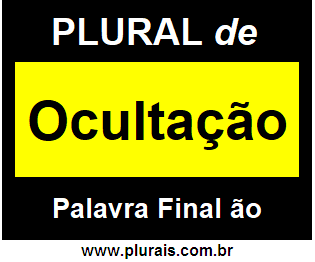 Plural de Ocultação