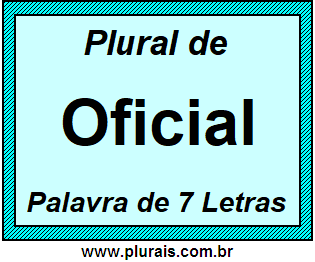 Plural de Oficial