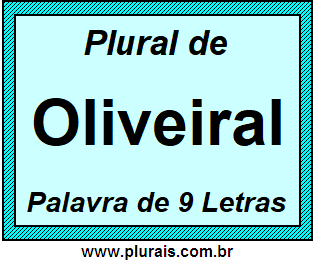 Plural de Oliveiral
