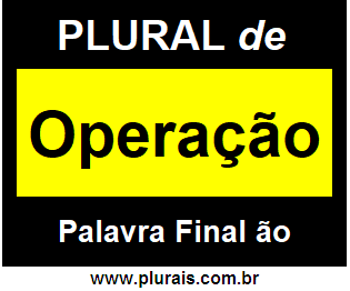 Plural de Operação