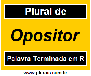 Plural de Opositor