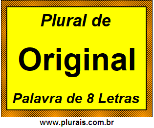 Plural de Original