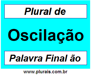 Plural de Oscilação