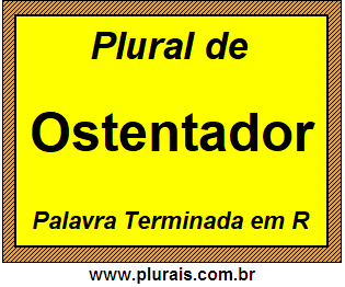 Plural de Ostentador