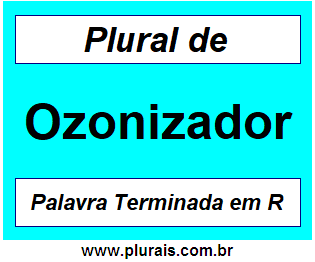 Plural de Ozonizador