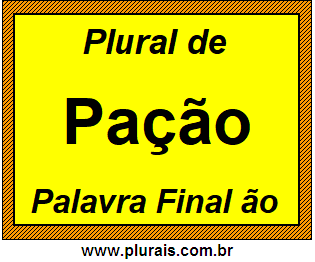 Plural de Pação