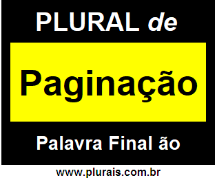 Plural de Paginação