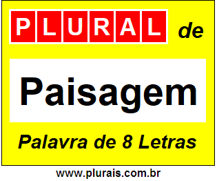 Plural de Paisagem