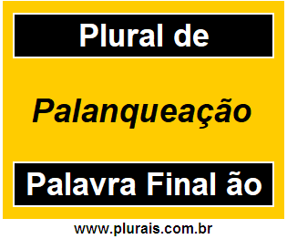 Plural de Palanqueação