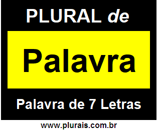 Plural de Palavra