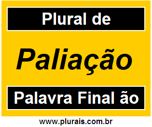 Plural de Paliação