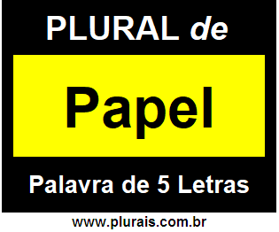 Plural de Papel