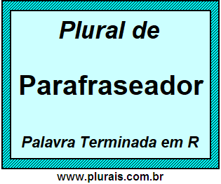 Plural de Parafraseador