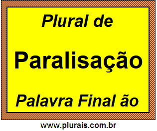 Plural de Paralisação