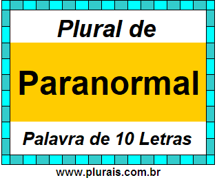 Plural de Paranormal