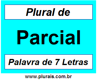 Plural de Parcial