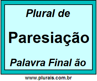 Plural de Paresiação