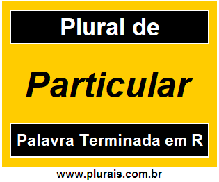 Plural de Particular