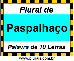 Plural de Paspalhaço