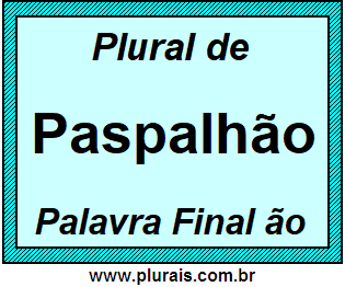 Plural de Paspalhão