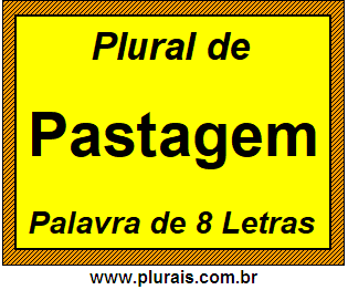 Plural de Pastagem