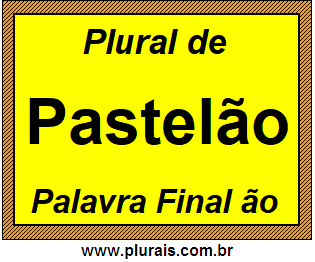 Plural de Pastelão