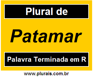Plural de Patamar