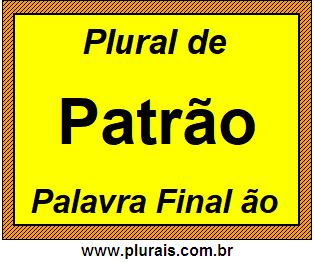 Plural de Patrão