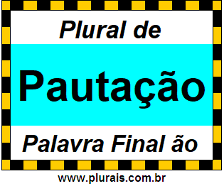 Plural de Pautação