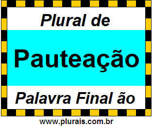 Plural de Pauteação