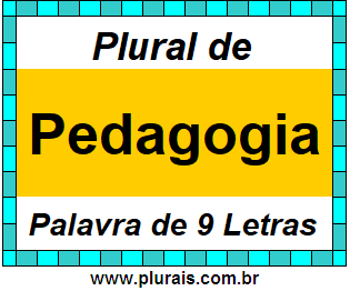 Plural de Pedagogia