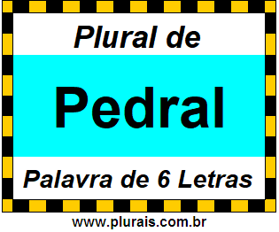 Plural de Pedral