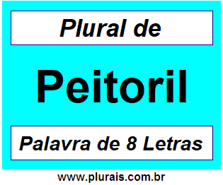 Plural de Peitoril