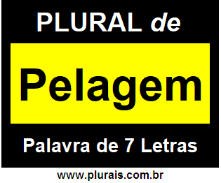 Plural de Pelagem