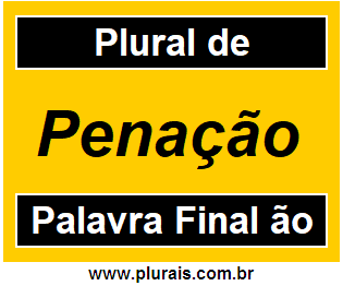 Plural de Penação