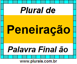 Plural de Peneiração