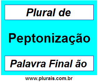 Plural de Peptonização