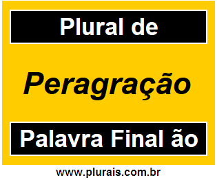 Plural de Peragração