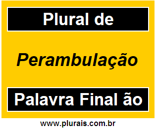 Plural de Perambulação