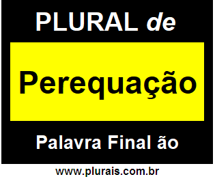 Plural de Perequação