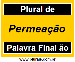 Plural de Permeação