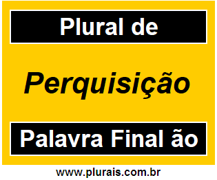 Plural de Perquisição